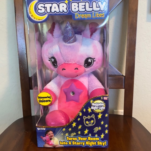 Star belly dream lites shimmering unicorn huggable night light. - Picture 1 of 5